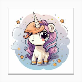 Cute Unicorn 252 Canvas Print