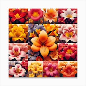 Image Of Different Clivia Flowers Canvas Print