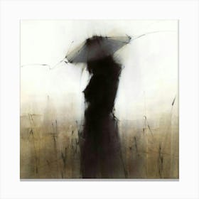 Woman With Umbrella Canvas Print