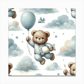 Teddy Bear Baby Boy (1) Canvas Print