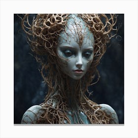 Humanoid Deep In Thought Canvas Print