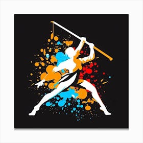 Samurai Warrior - Bo Staff - Wushu - Martial Arts 17 Canvas Print