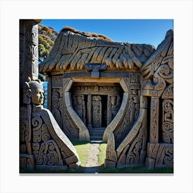 Aboriginal home entrance Canvas Print