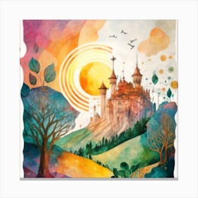 Watercolor landscapes 10 Canvas Print