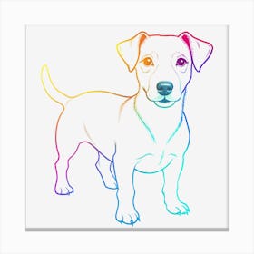 Rainbow Dog 13 Canvas Print