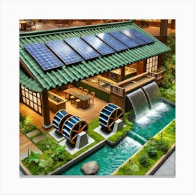 A Green Energy Setup For A Restaurant, Featuring S Canvas Print