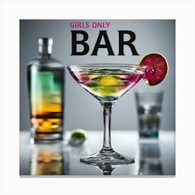 Girls Only Bar 1 Canvas Print