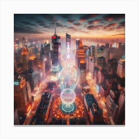 New York City At Night 2 Canvas Print