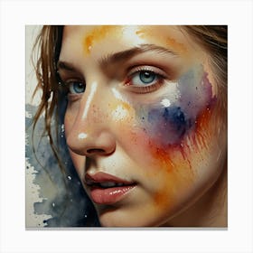 Watercolor Of A Woman 53 Canvas Print