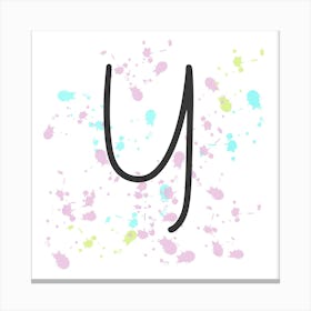 Name Initials Name Initials Letter Y Canvas Print