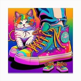 Cat In Sneakers 1 Canvas Print