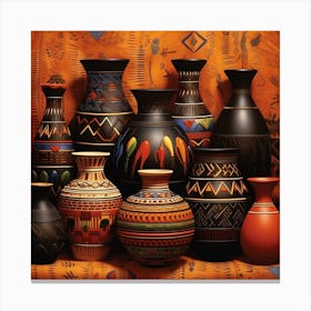 Aztec Vases Canvas Print
