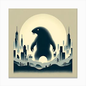 Monster In The City Canvas Print