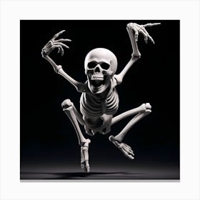 Skeleton Jumping Canvas Print