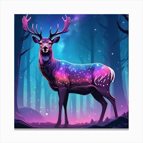 Deer In The Forest Canvas Print