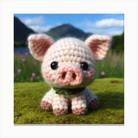 Amigurumi, wild pig 3 Canvas Print