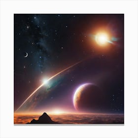Planets In Space 10 Canvas Print