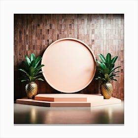 Stage With A Circular Frame Canvas Print