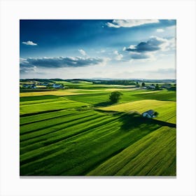 Aerial View Of A Farm 16 Canvas Print