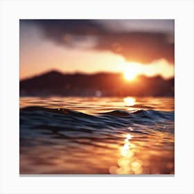 Sunset In The Ocean 2 Canvas Print