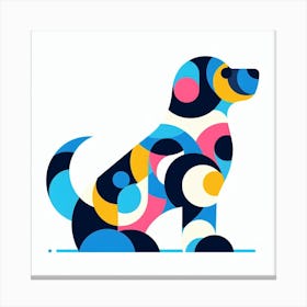 Geometric Art Dog 1 Canvas Print