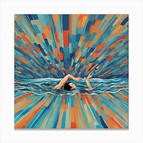 'Swimming' Canvas Print