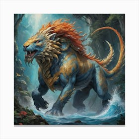 Lion Of The Forest Art print paintings Canvas Print