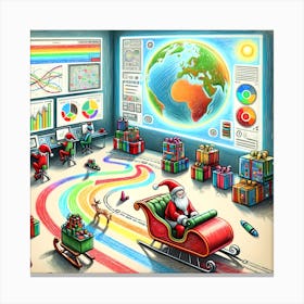 Super Kids Creativity:Christmas In The Office Canvas Print
