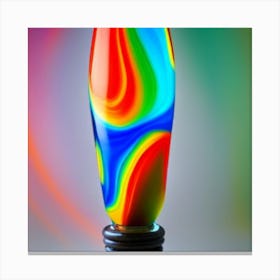 Rainbow Swirled Glass Bottle Canvas Print