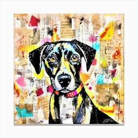 Black And White Dog - Pet That Dog Canvas Print