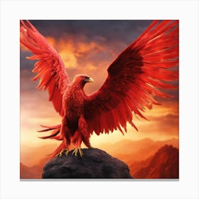 Sapphire the Phoenix: Beacon of the Mountains Canvas Print