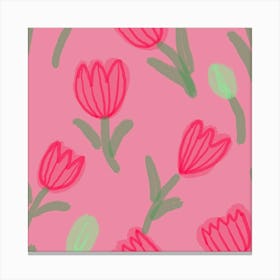 Pink Tulips Canvas Print