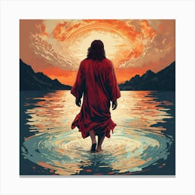 Jesus In The Water Canvas Print