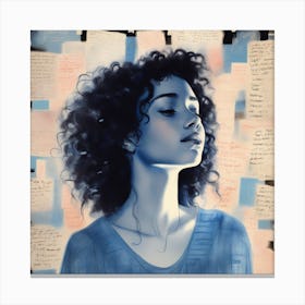 Girl With Curly Hair 1 Canvas Print