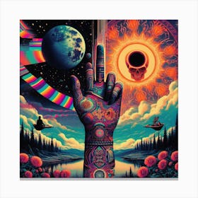 Psychedelic Hand Canvas Print