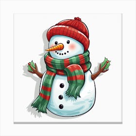 Snowman 13 Canvas Print