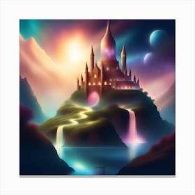 Castle At Night Canvas Print