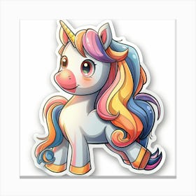 Unicorn Sticker 120 Canvas Print