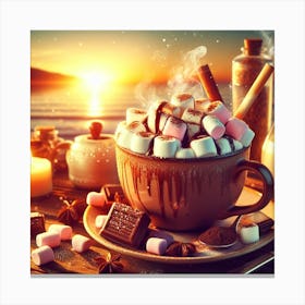 Hot Chocolate With Marshmallows 1 Canvas Print