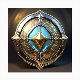 Fantasy Art: Shield Of Reflection Canvas Print