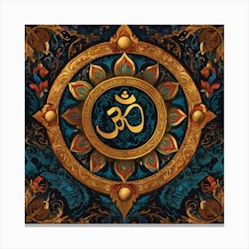 Om draw Canvas Print