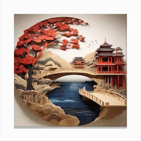 Chinese Paper Art Canvas Print