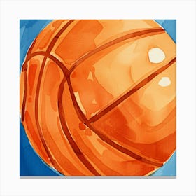 Watercolor Basketball Painting 1 Canvas Print