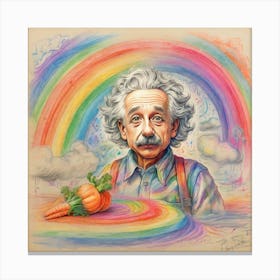 Rainbow Albert Einstein 1 Canvas Print