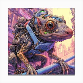 Robot Lizard Canvas Print