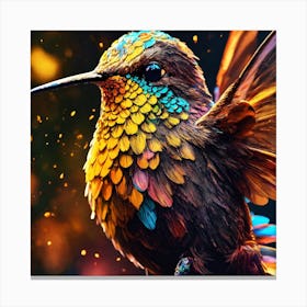 Colorful Hummingbird Canvas Print