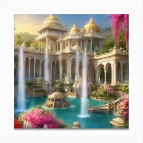 Palace In The Garden Canvas Print