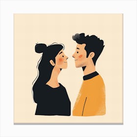 Oneeline42 Minimalist Illustration Of A Couple Looking At Eac 87ecf5c6 6761 449c Bb2e 90447a92bc7b 2 ١٠٤٩١٣ Canvas Print