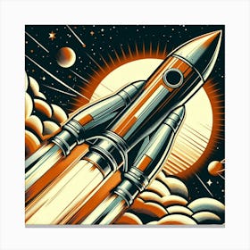 Space Rocket 1 Canvas Print