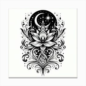 Lotus Flower Tattoo 5 Canvas Print